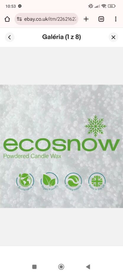 Kerax EcoSnow - vosk na sypané sviečky, 1 kg - Image 3